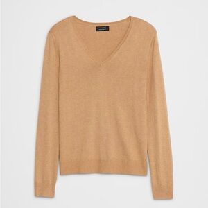 Banana Republic Camel V-Neck Sweater